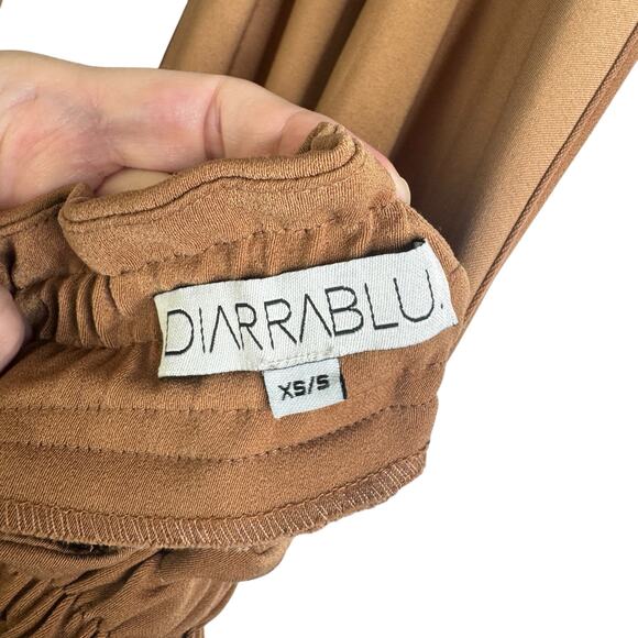 DiarraBlu Umy Jumpsuit Wrap Camel Brown Convertible Open Back XS/S Flawed - Picture 14 of 15
